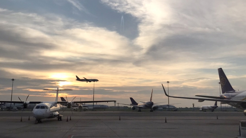 スワンナプーム空港の朝陽