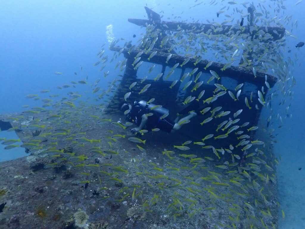 プーケットのラチャ島でダイビング