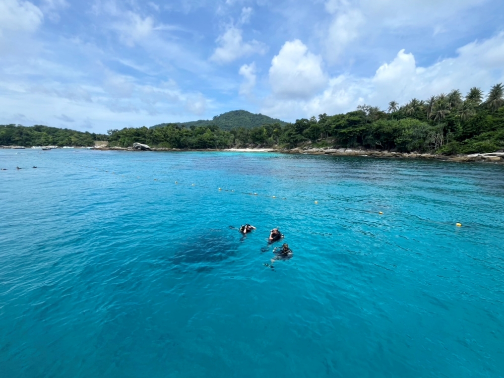 プーケットのラチャヤイ島で体験ダイビング