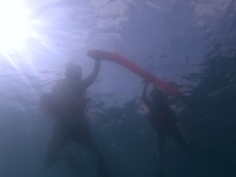 プーケットのカタビーチでシュノーケリング