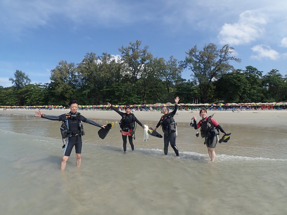 カタビーチで半日体験ダイビング