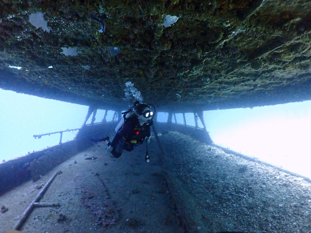 プーケットのラチャヤイ島でダイビング