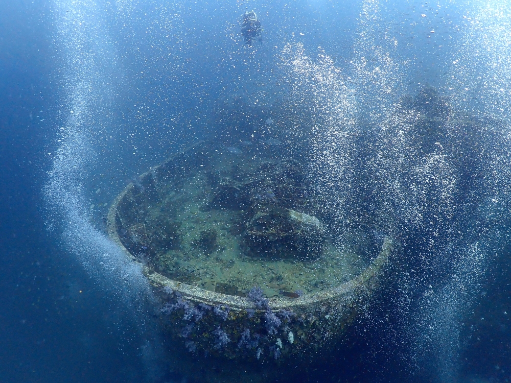 プーケットのマリンパークでダイビング